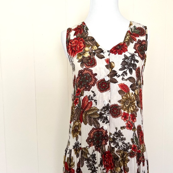 VTG 90's Cottagecore Midi Dress - Picture 3 of 8